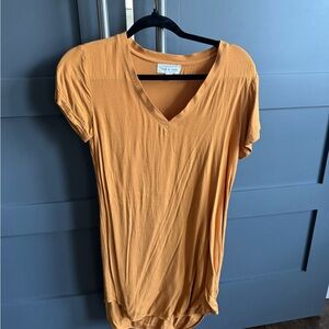 Cloth & Stone Mini Dress in Mustard